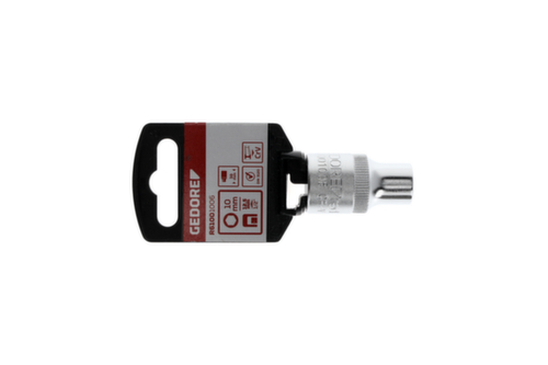 GEDORE R61001006 Steckschlüsseleinsatz 1/2" 6-kant 10 mm Länge 38 mm