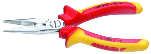 GEDORE SB VDE 8132-200 H VDE-Flachrundzange mit Hüllenisolierung 200 mm