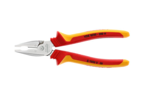 GEDORE VDE 8250-200 H VDE-Kraft-Kombinationszange mit Hüllenisolierung 200 mm