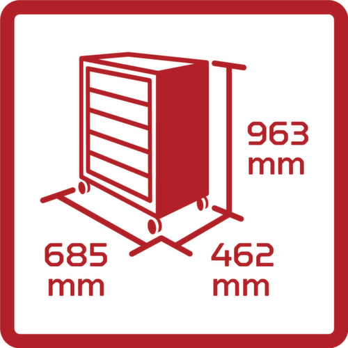 GEDORE R21562005 Wkz.Satz i.Wks.Wagen GEDWorker 119-tlg