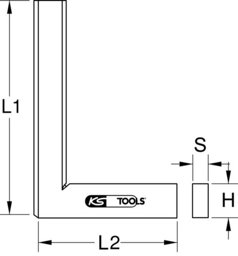 KS Tools Flachwinkel nach DIN 875/1