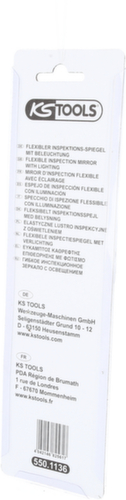 KS Tools Flexibler Inspektions-Spiegel mit Beleuchtung