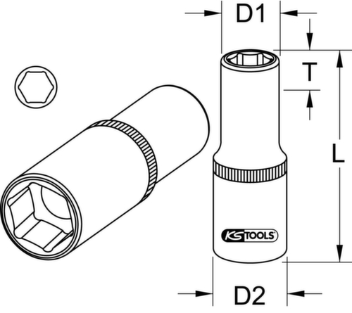 KS Tools 1/2" Sechskant-Stecknuss