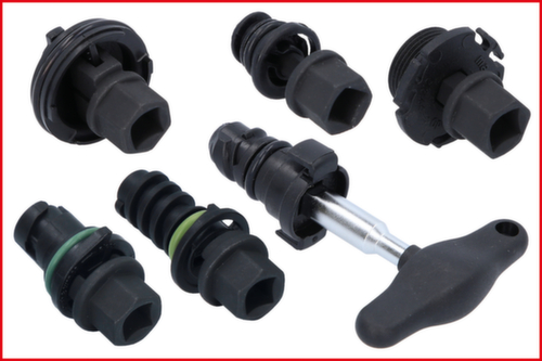 KS Tools 3/8" Öldienst-Spezialprofil-Satz für Kunststoff-Ölablassschrauben
