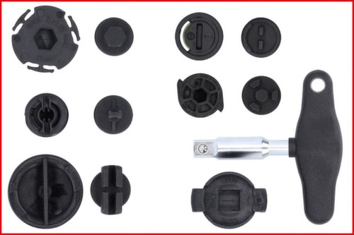 KS Tools 3/8" Öldienst-Spezialprofil-Satz für Kunststoff-Ölablassschrauben