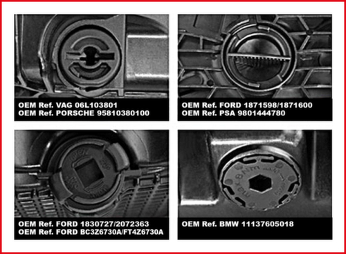 KS Tools 3/8" Öldienst-Spezialprofil-Satz für Kunststoff-Ölablassschrauben