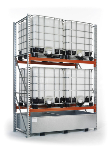 META Palettenregal MULTIPAL für 16 Paletten, 9325 mm breit, 2 Lagerebenen