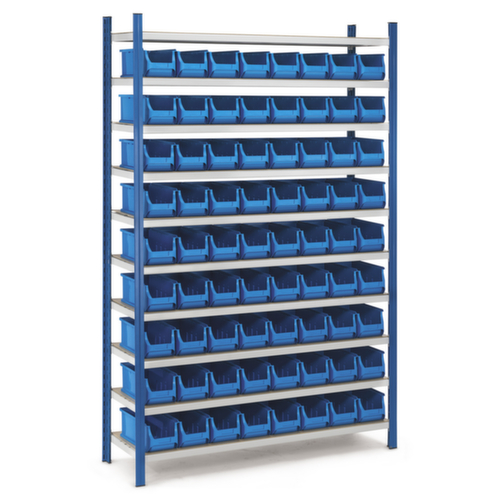 Set Regal mit Sichtlagerkästen transparent 4 l