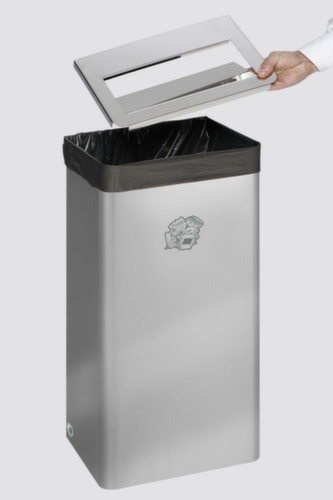 VAR Poubelle en acier inoxydable B 31, 40 l