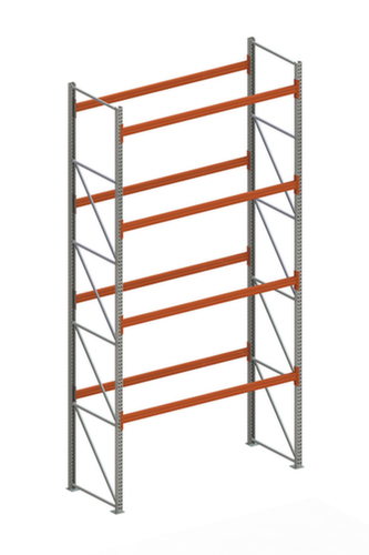 META Rayonnage à palettes MULTIPAL pour 15 palettes, largeur 2870 mm, 5 niveaux de stockage