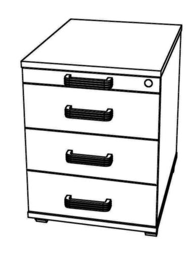 Caisson mobile Terra Nova, 3 tiroir(s), noyer/noyer