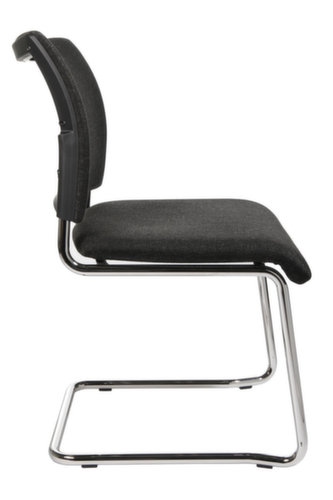 Topstar Fauteuil luge pour visiteurs capitonné Visit 20, assise tissu (100 % polypropylène), anthracite