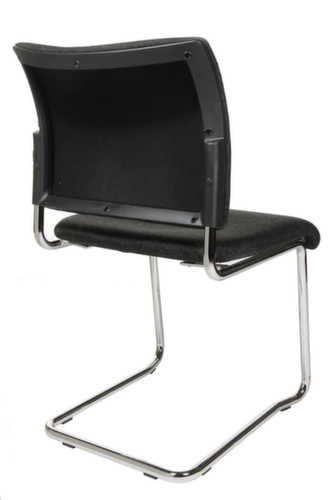 Topstar Fauteuil luge pour visiteurs capitonné Visit 20, assise tissu (100 % polypropylène), anthracite