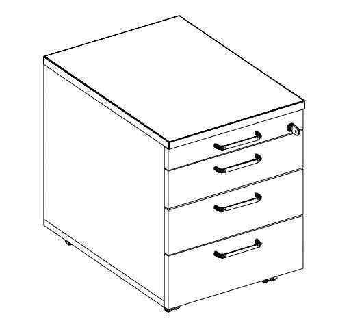 Nowy Styl Bureau E10 avec piètement 4 pieds