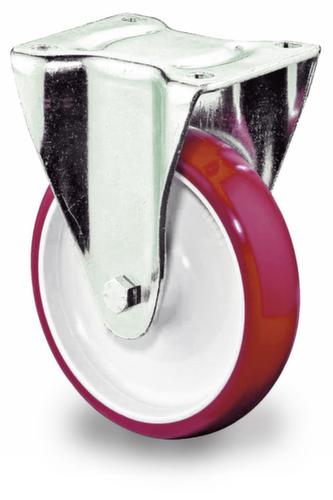 BS-ROLLEN Roue en polyuréthane avec boîtier en tôle d'acier et jantes en plastique