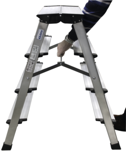 Krause Marchepied pliant Monto®, hauteur d’estrade 650 mm