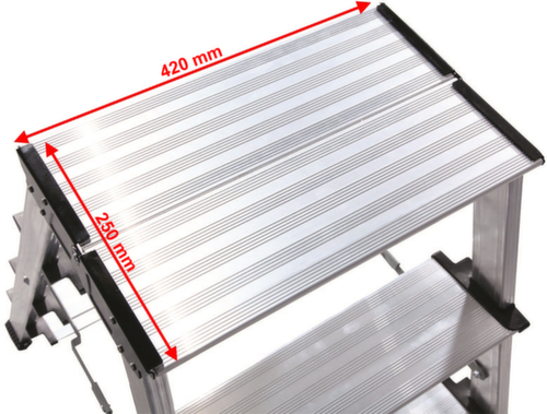 Krause Marchepied pliant Monto®, hauteur d’estrade 650 mm