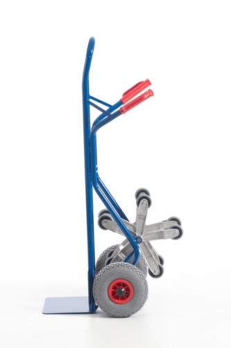 Rollcart Diable pour escaliers 5 étoiles, force 150 kg, largeur de pelle 300 mm, bandage air