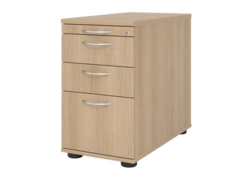 Piédestal Solid avec coulisse HR, 2 tiroir(s), chêne/chêne
