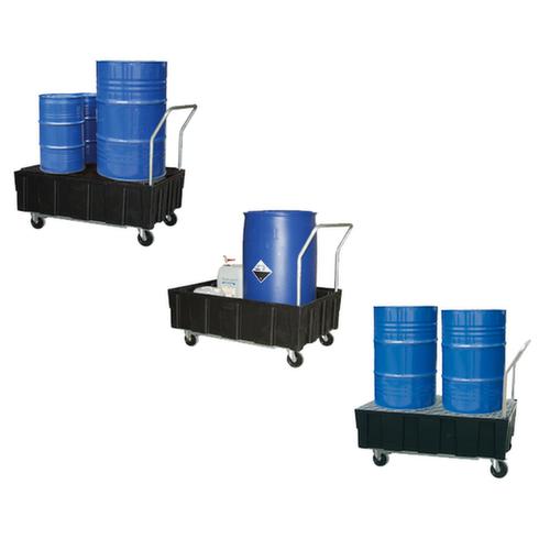 Cemo Bac de rétention PE mobile pour fûts de 200 litres