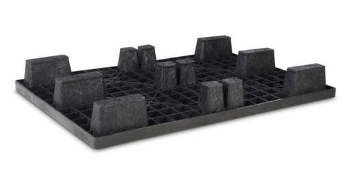 Palette gerbable plastique avec 9 pieds
