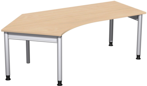 Gera Bureau d'angle Pro avec piètement 4 pieds