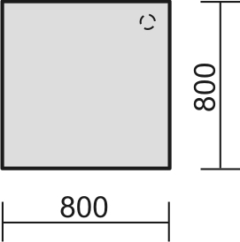 Gera Angle de liaison anguleux Milano 90° pour piètement 4 pieds
