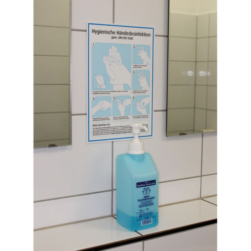 Hygiène et désinfection des mains, « instructions pour la désinfection hygiénique des mains »