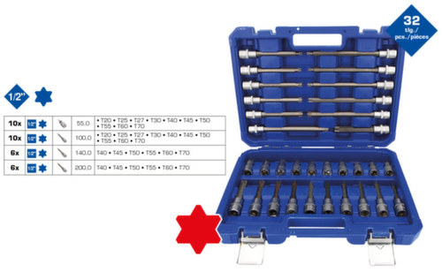 Brilliant Tools Jeu de douilles 1/2"