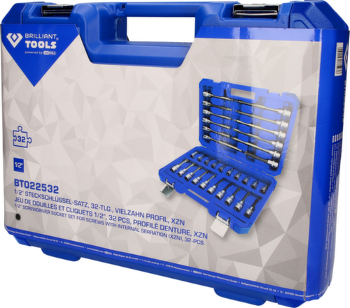 Brilliant Tools Jeu de douilles 1/2"
