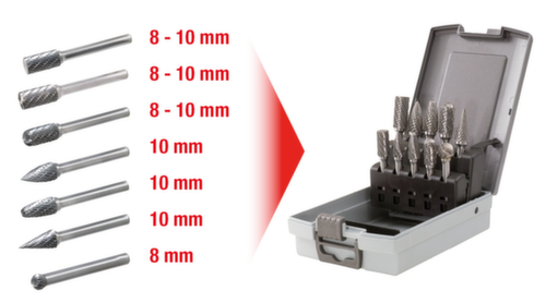 KS Tools Jeu de fraises TC