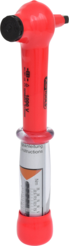 KS Tools Mini clé dynamométrique 1/4" avec isolation protectrice et tête à cliquet réversible