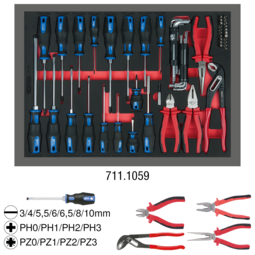 KS Tools Jeu de pinces et tournevis