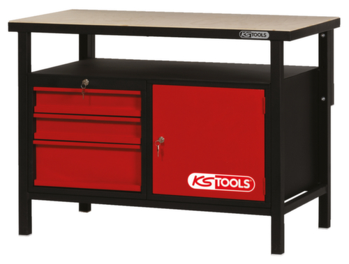 KS Tools Établi avec 3 tiroirs et 1 porte