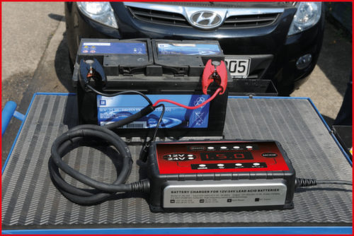KS Tools Chargeur de batterie haute fréquence 12V + 24V SMARTcharger 25A/12.5A