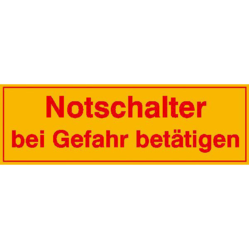 Étiquettes de signalisation SafetyMarking®, « Activer l'interrupteur d'urgence en cas de danger »