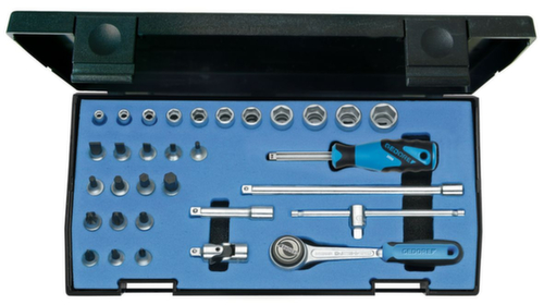 20 IMU-3 Jeu de douilles 1/4" 32 pièces 6 pans IN-IS-PH-PZ