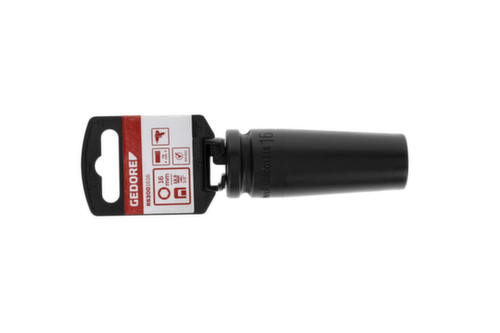 R63001616 Douille à chocs 1/2" 6 pans 16 mm Longueur 78 mm