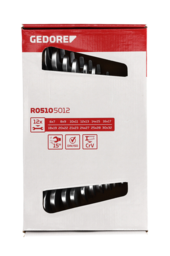 GEDORE R05105012 Jeu de clés à fourche double SW6-32 mm 12 pièces
