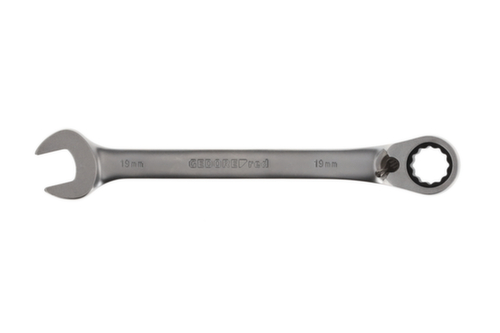 GEDORE R07200190 Clé mixte à cliquet droite/gauche SW19 mm 247 mm