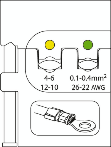 S 8140 E Jeu de pinces à sertir ELECTRONIC 4 pièces