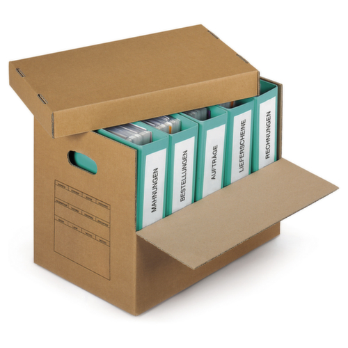 Caisse carton avec couvercle coiffant, 2 ondes, 430 x 300 x 320 mm