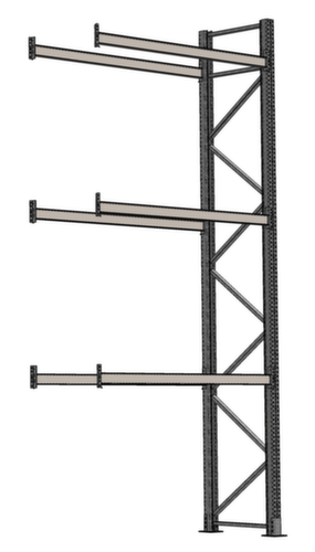 SCHULTE Rayonnage à palettes pour 8 palettes, largeur 1950 mm, 4 niveaux de stockage