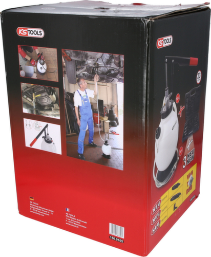 KS Tools Universal gear oil filling system set with 23-piece adapter set