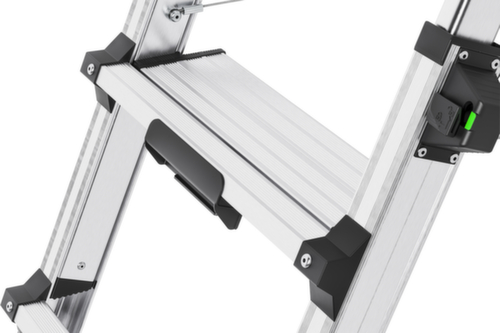 Hailo Double escabeau télescopique TopLine D100, 2 x 4 / 2 x 5 / 2 x 6 échelons et marches profilés antidérapants