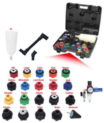 KS Tools Jeu d'entonnoirs de remplissage d'huile MASTER avec bras d'angle rotatif