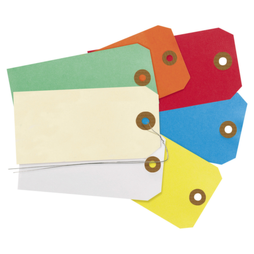 Étiquette américaine orange sans attache 80 x 38 mm