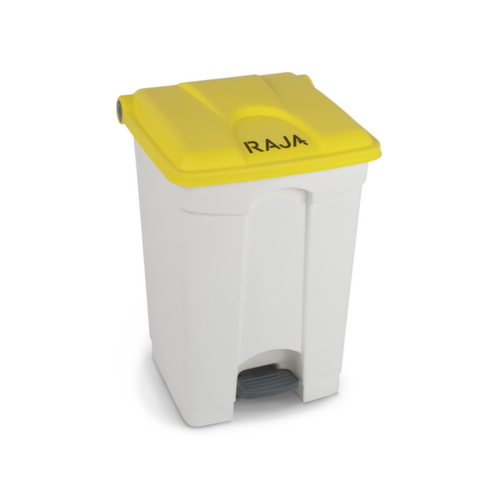 Poubelle à pédale avec couvercle jaune
