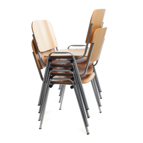 Rocada Chaise empilable en bois, nature, dossier droit