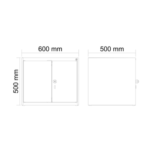 Rehausse pour armoire vestiaire noir-blanc